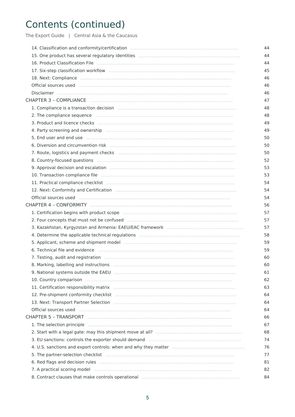 The Export Guide – page 5